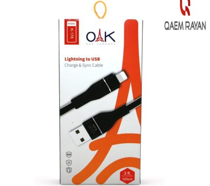 کابل تبدیل USB به لایتنینگ اوآک مدل K-178 طول 1 متر
