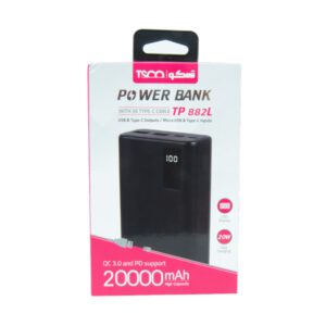 پاور بانک فست شارژ تسکو مدل TP 882L ظرفیت ۲۰۰۰۰ میلی آمپر