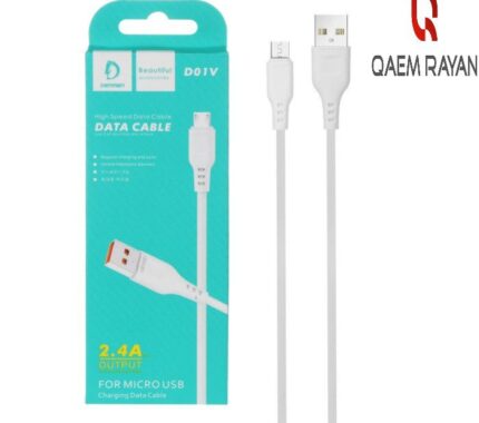 کابل تبدیل USB به microUSB دن‌من مدل D01V طول ۱ متر