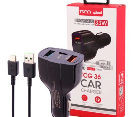 شارژر فندکی 33 وات تسکو TCG36