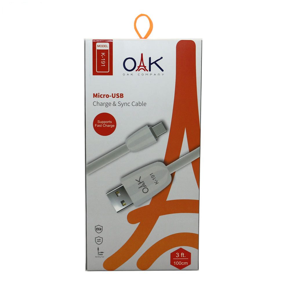 کابل شارژر Micro-USB مدل OAK K-191