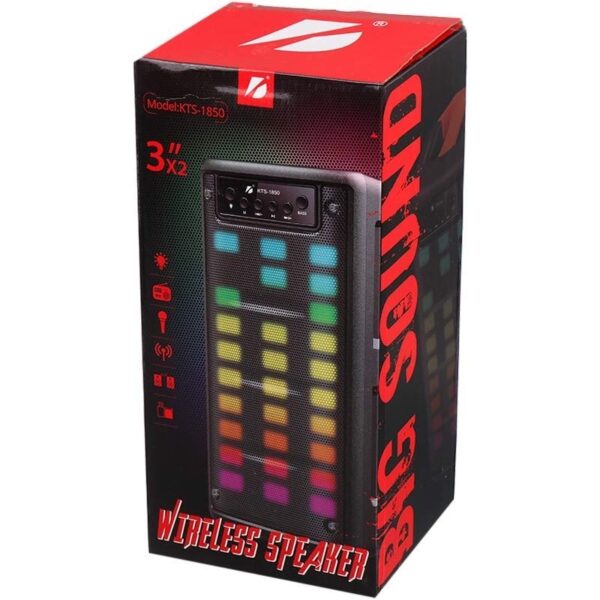 اسپیکر دو باند ۳ اینچ بلوتوثی قابل حمل مدل KTS-1850