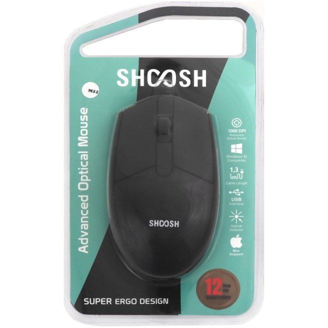 موس سیمی شوش مدل SHOOSH M-22 موس سیمی شوش مدل SHOOSH M-22