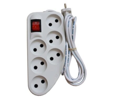 شش راهی برق 2 متری کلید دار نسیم ا Classic Power 6 Port Nasim