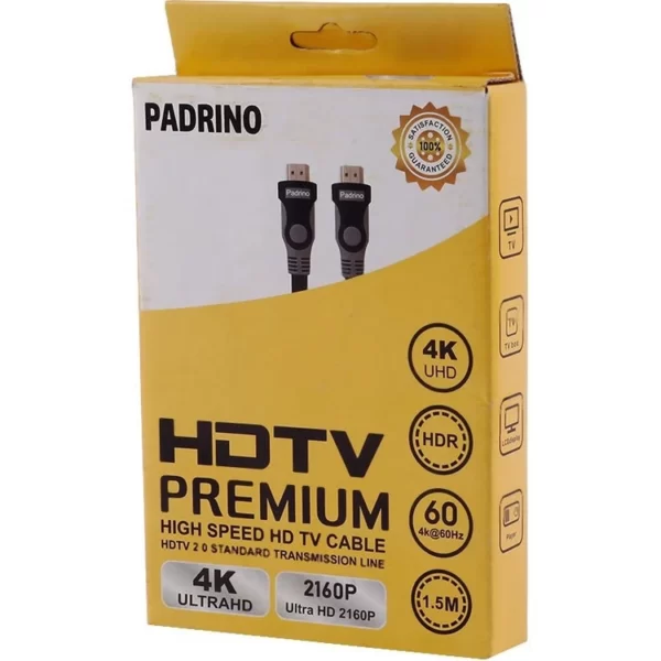 کابل HDMI 4K برند PADRINO طول 1.5 متر