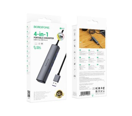 هاب USB-A بروفون مدل DH12 4IN1