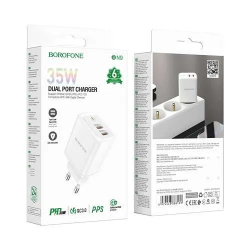 شارژر 35 وات بروفون مدل BN9 USB