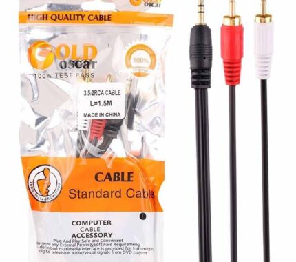 کابل صدا 2 به 1 GOLD OSCAR طول 1.5 متر