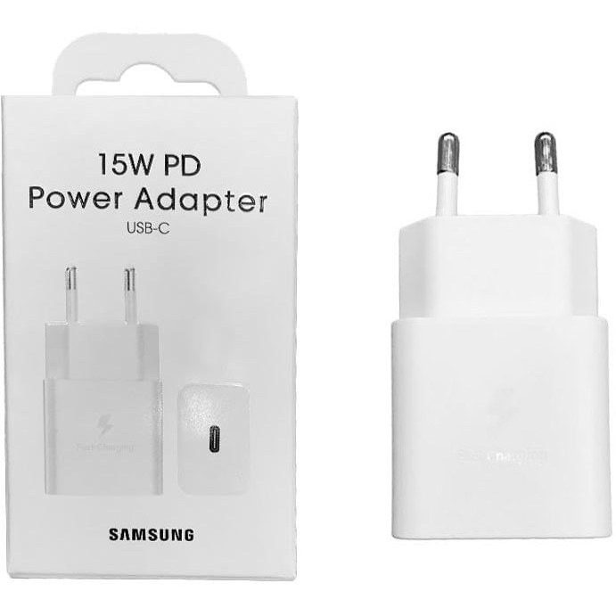 آداپتور شارژر دیواری سامسونگ 15 وات تایپ سی آداپتور شارژر دیواری سامسونگ 15 وات تایپ سی