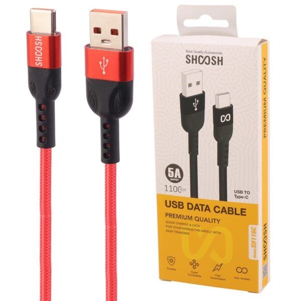کابل شارژ Type-c برند SHOOSH مدل SH-116C