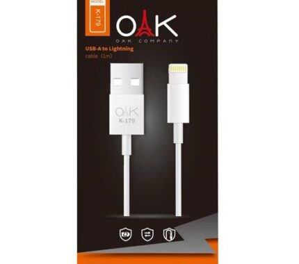 کابل شارژ Lightning اوآک OAK K‑179 طول ۱ متر