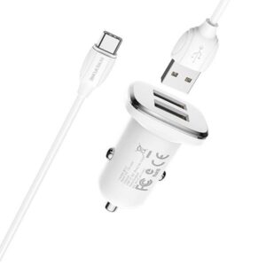 شارژر فندکی بروفون مدل BZ12 به همراه کابل USB-C