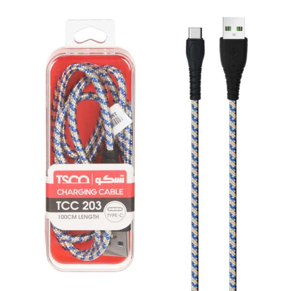 کابل USB‑C تسکو مدل TCC203 طول ۱ متر