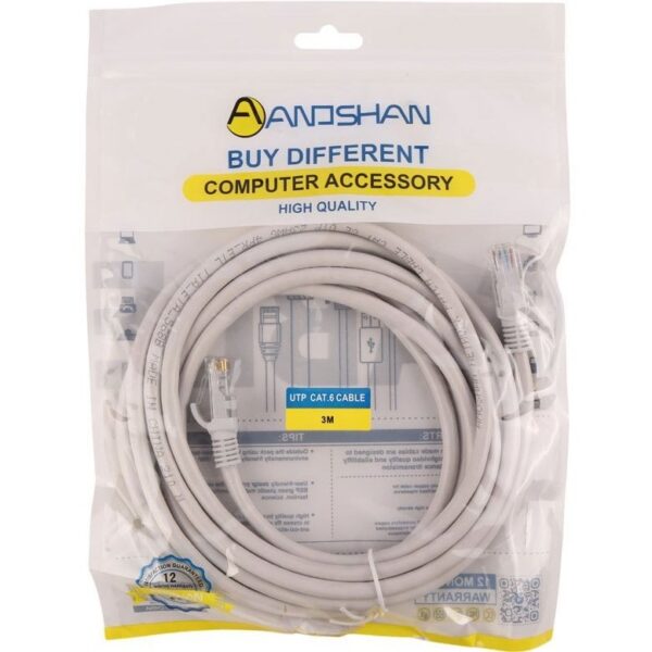 کابل شبکه CAT6 آنوشان مدل UTP طول (3 ، 5) متر