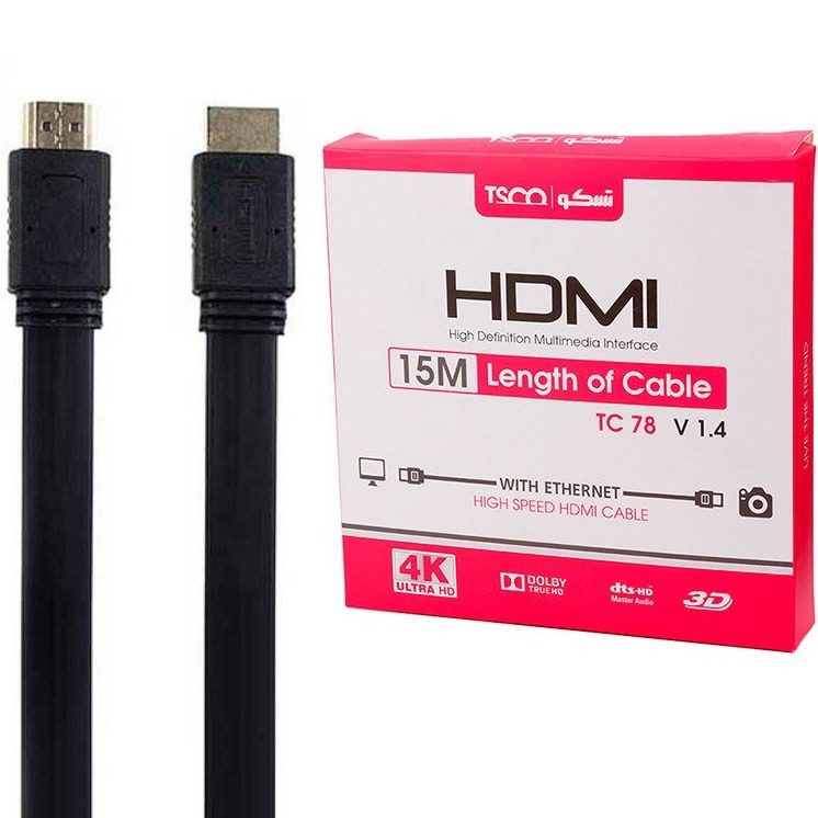 کابل HDMI تسکو 15 متری مدل TC78 کابل HDMI تسکو 15 متری مدل TC78