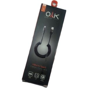 کابل شارژ فنری (Type-C) از برند OAK مدل K-383