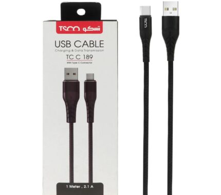 کابل شارژر موبایل Type-c تسکو مدل TCC-189 طول 1 متر