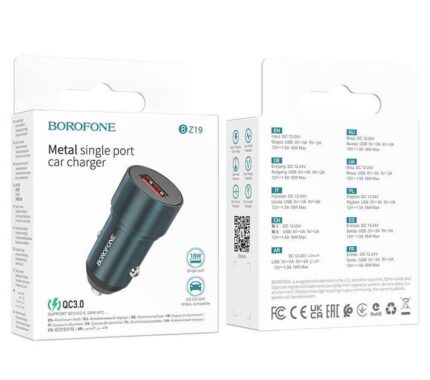 شارژر فندکی بروفون 18 وات همراه با کابل مدل BZ19 میکرو USB | تایپ سی