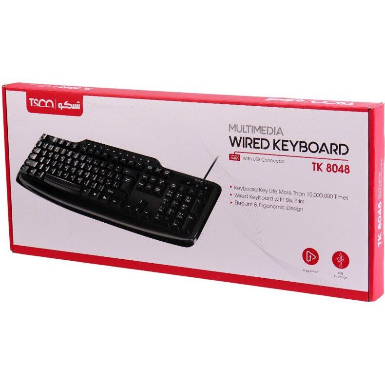 کیبورد سیمی تسکو مدل TK 8048 کیبورد سیمی تسکو مدل TK 8048