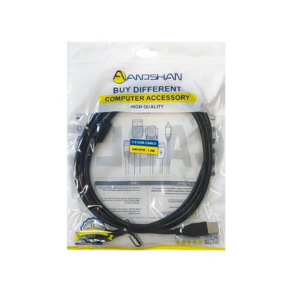 کابل USB ذوزنقه‌ای آنوشان مدل 5PIN طول 1.5 متر