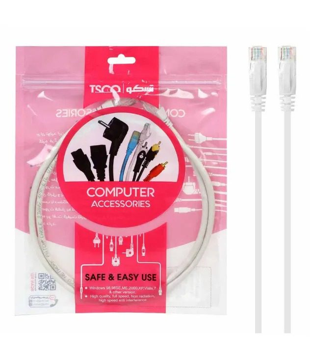 کابل شبکه تسکو TNC610 CAT6 CCU طول ۱ متر کابل شبکه تسکو TNC610 CAT6 CCU طول ۱ متر