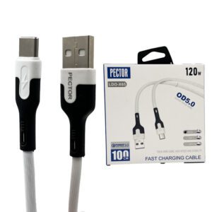 کابل فست شارژ 120 وات Pector LDO-X65 تایپ سی