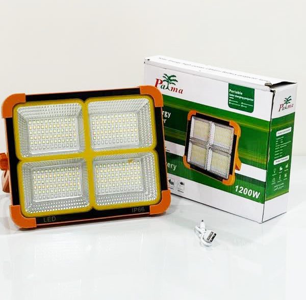 پروژکتور شارژی خورشیدی 1200 وات LED