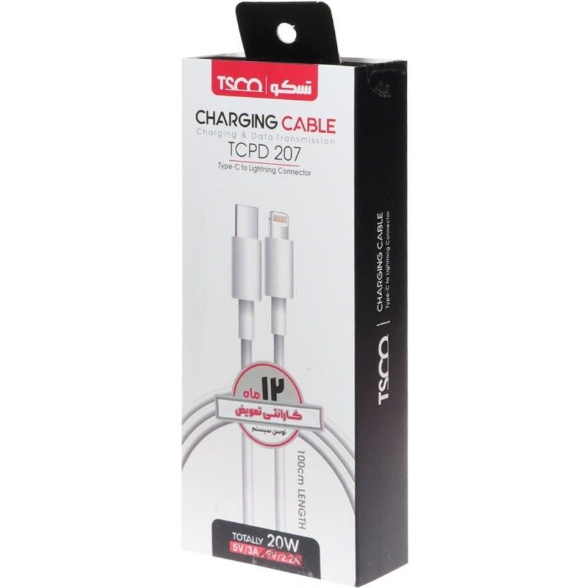 کابل شارژ لایتنینگ تسکو مدل TCPD 207 کابل شارژ لایتنینگ تسکو مدل TCPD 207