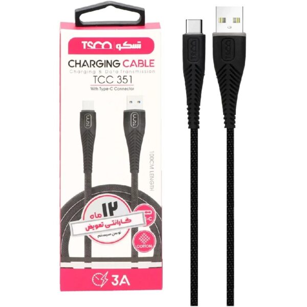 کابل USB به Type-C تسکو مدل TCC 351