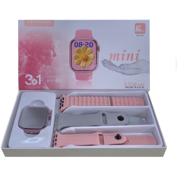 ساعت هوشمند KW68 mini ساعت هوشمند KW68 mini (سه عدد بند قابل تعویض) - Image 1