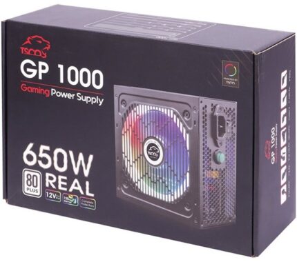 پاور گیمینگ کامپیوتر تسکو مدل GP 1000 توان 650 وات