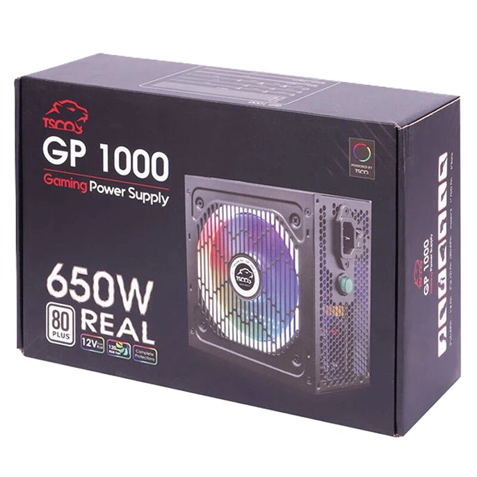 پاور گیمینگ کامپیوتر تسکو مدل GP 1000 توان 650 وات پاور گیمینگ کامپیوتر تسکو مدل GP 1000 توان 650 وات - Image 1
