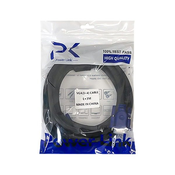 کابل VGA پاورلینک 3+4 (3 و 5 متری)